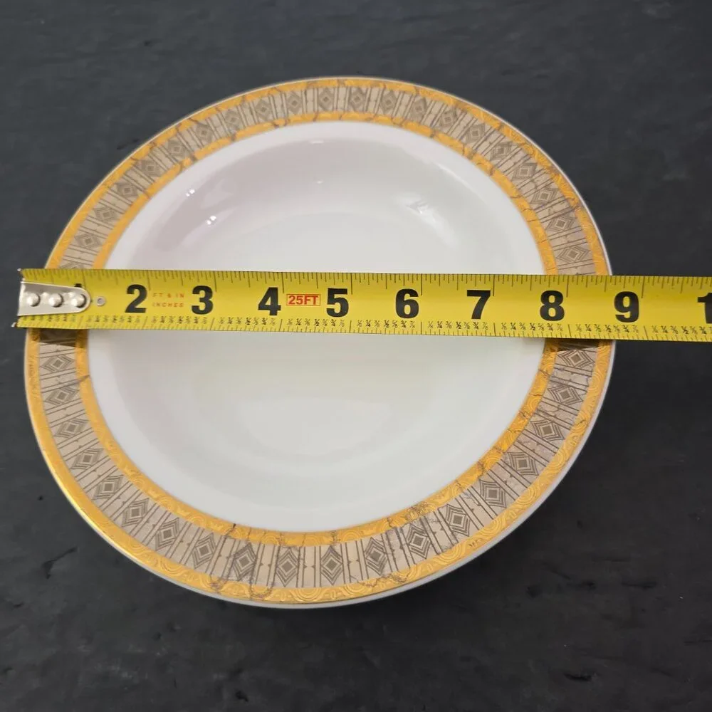 Baum Bros Formalities SAMANTHA Bohemian Porcelain Soup Salad Bowls – Set of 4